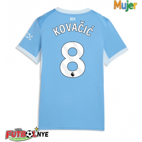 Camiseta Manchester City Mateo Kovacic #8 Primera Equipación para mujer 2026-27 manga corta